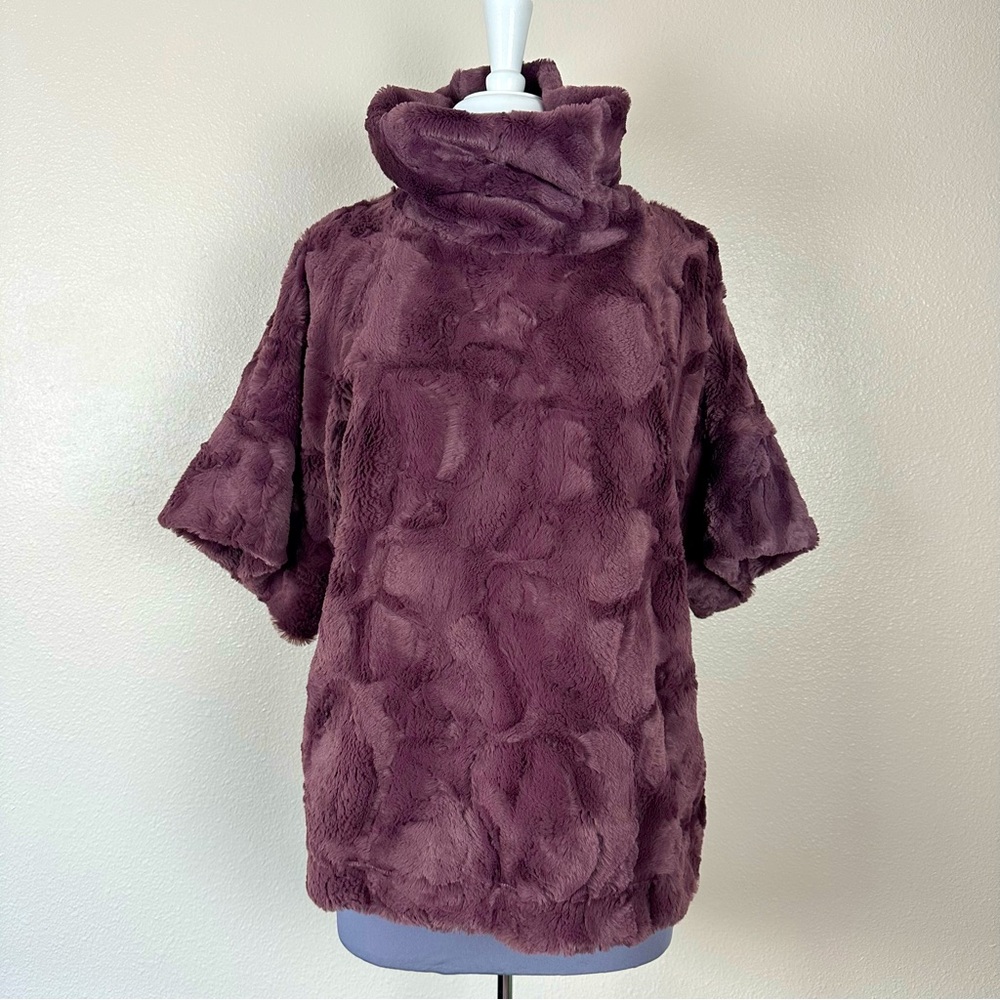Ivy Jane Plum Faux Fur Popover Sz. S/M